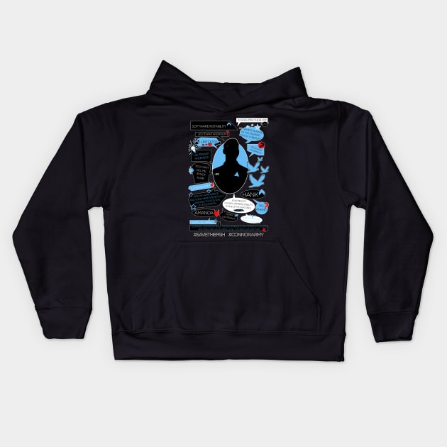 Connor Quotes Kids Hoodie by KanaHyde